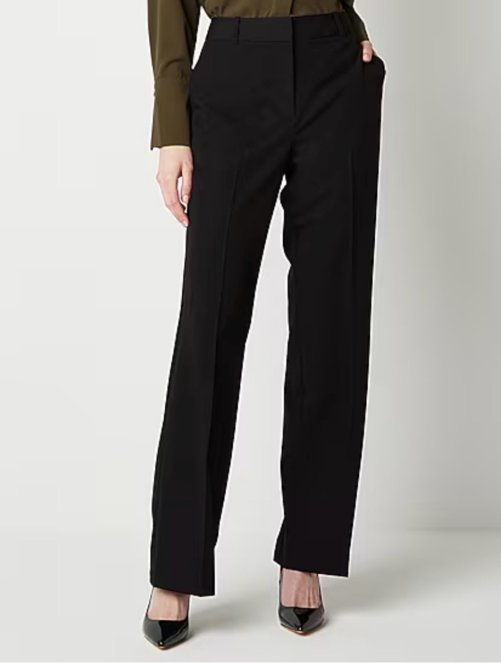 Worthington Black Wide-Leg Trousers